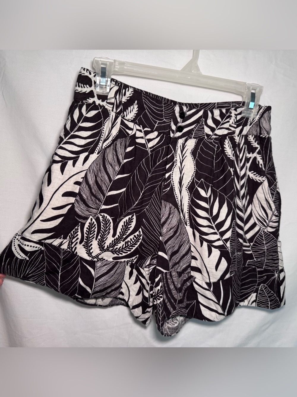 FARM Rio x Anthropologie Tropical Palm Leaf High Rise Shorts Size Small